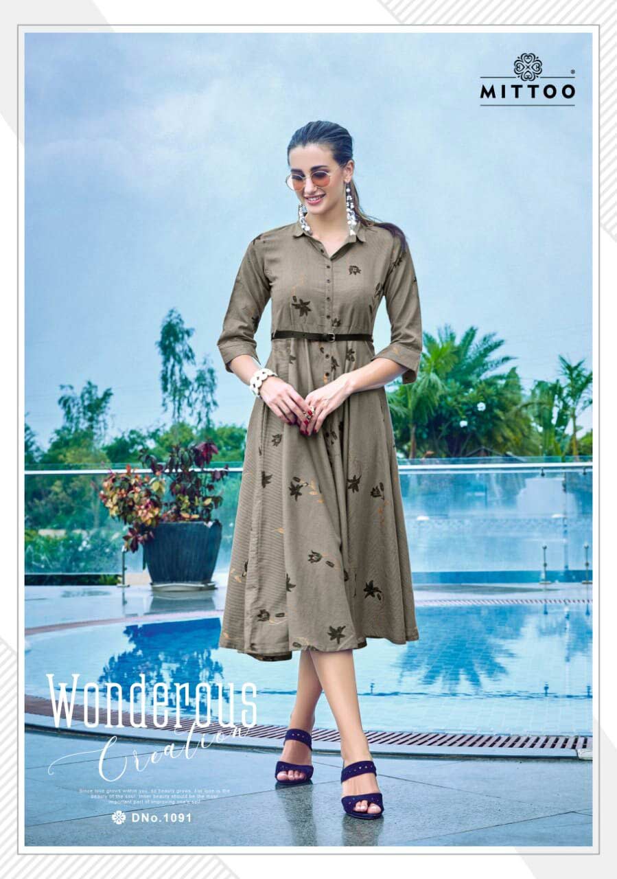 Belt Vol-4 Mittoo Rayon Flex Full Flair Kurti Catalog Belt Vol-4 Mittoo Rayon Flex Full Flair Kurti Catalog